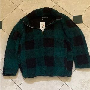 Plaid Fleece Quarter Zip